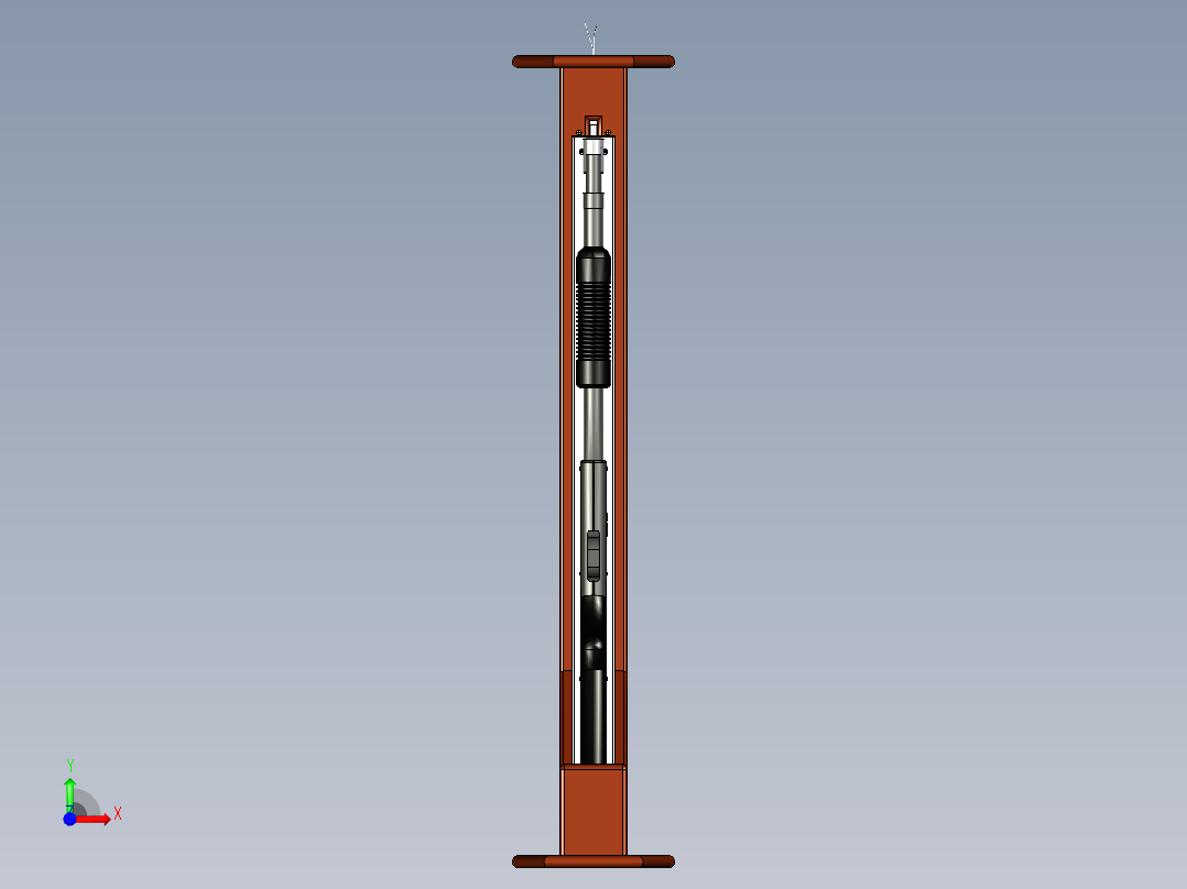 catia枪架3D效果图设计前视图