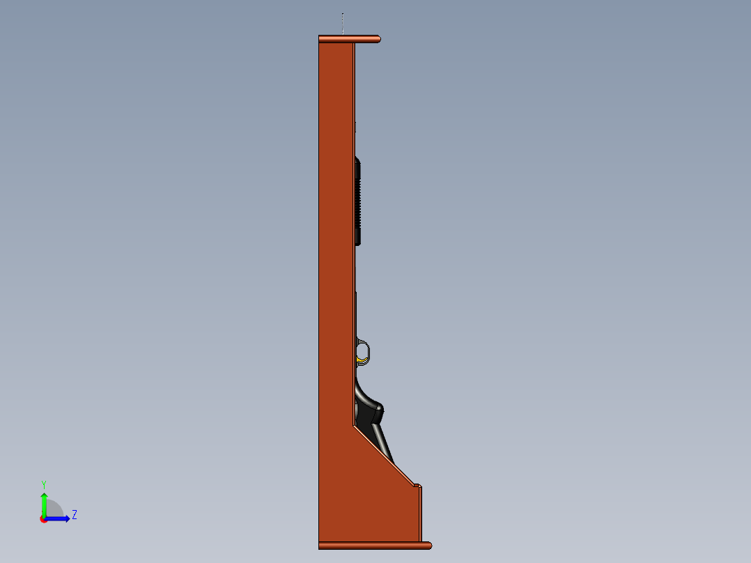 catia枪架3D效果图设计左视图