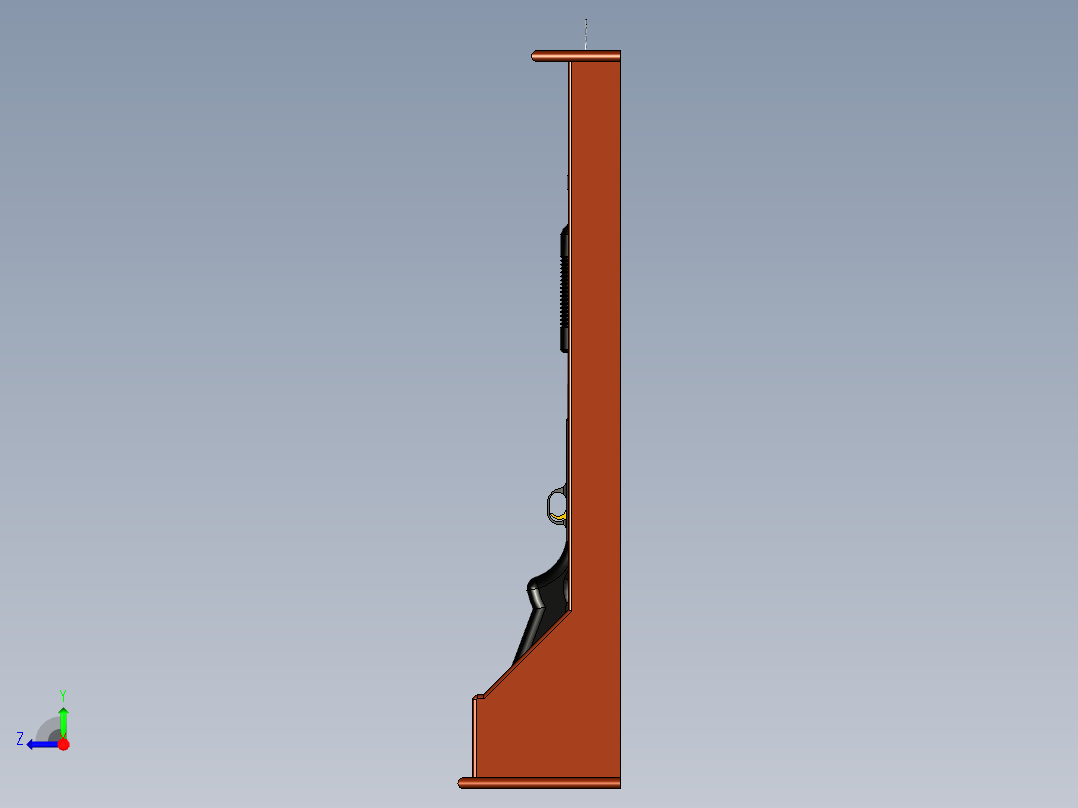 catia枪架3D效果图设计右视图