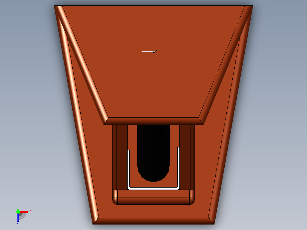 catia枪架3D效果图设计俯视图