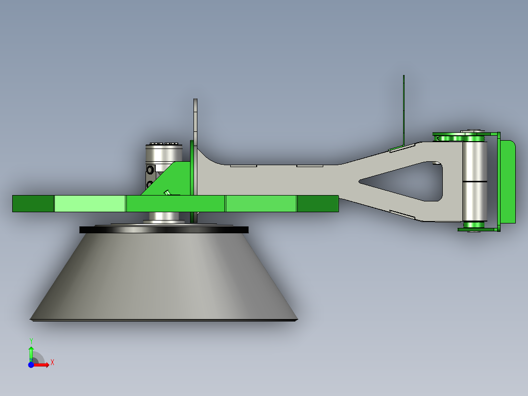 叉车小型装载机除草刷前视图