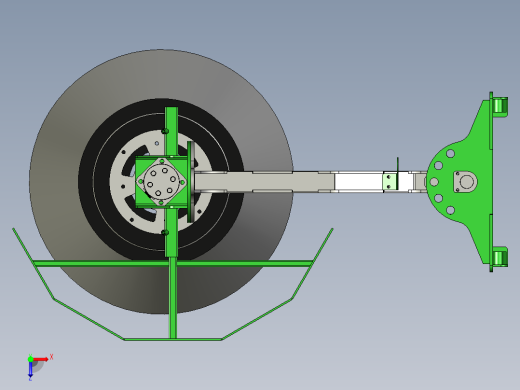 叉车小型装载机除草刷俯视缩略图