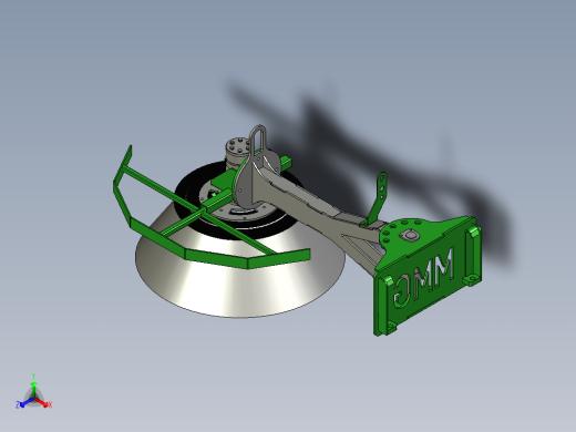叉车小型装载机除草刷正等轴测缩略图