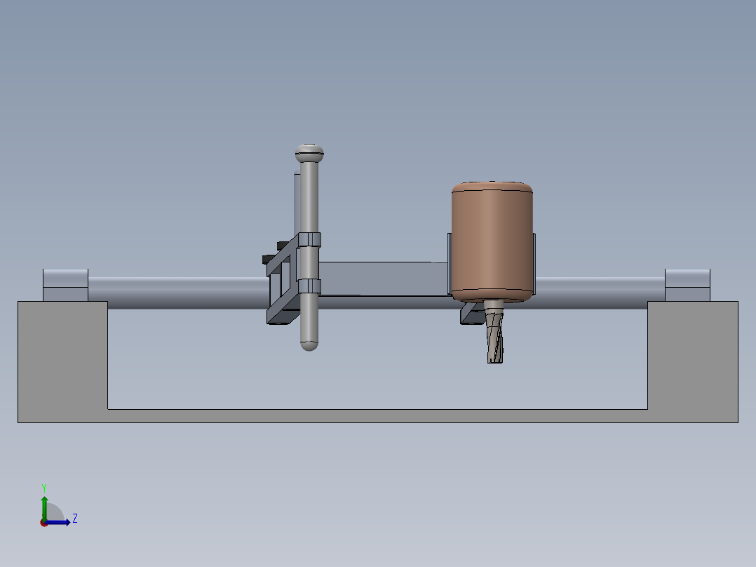 仿形铣床设计模型左视图
