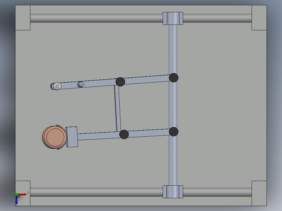 仿形铣床设计模型俯视图