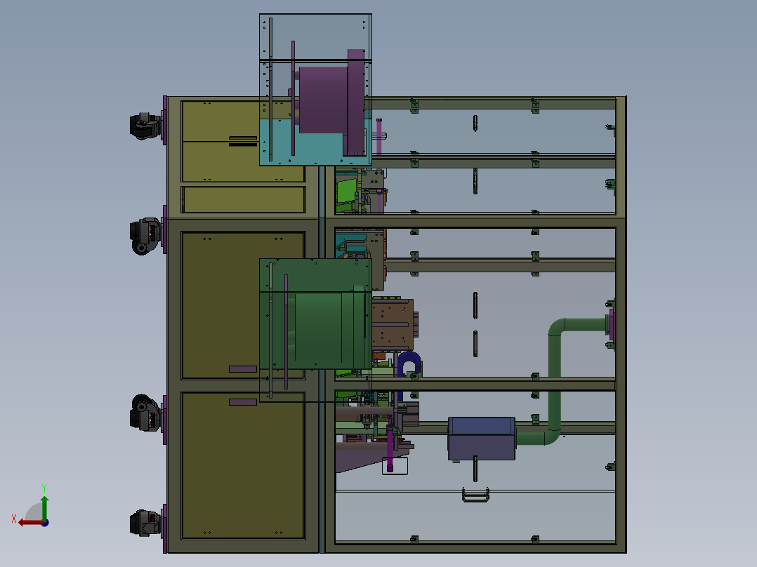 29气缸侧向双夹紧机构后视图