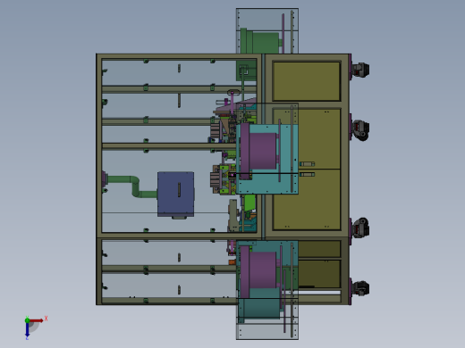 29气缸侧向双夹紧机构俯视缩略图
