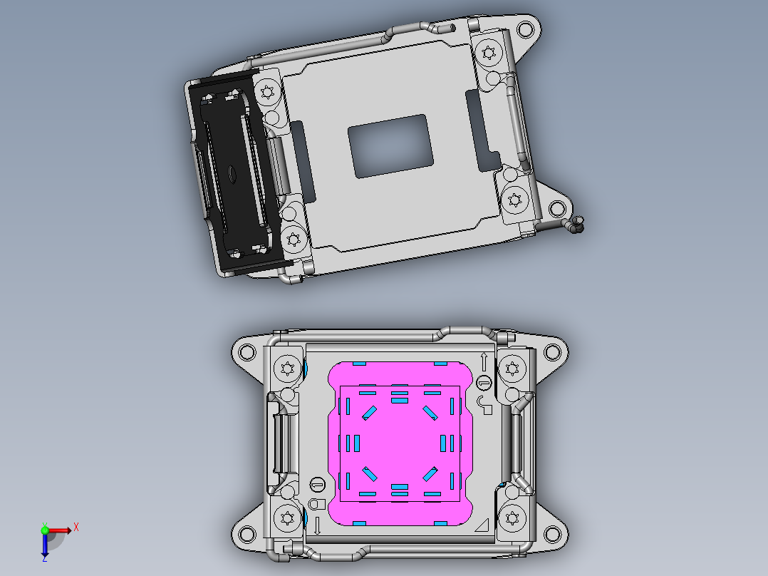 CPU中央处理器4俯视图