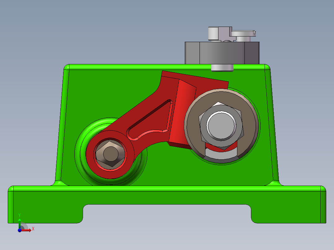 气门摇臂轴支座加工工艺及钻φ3斜孔夹具设计【含三维SolidWorks】前视图