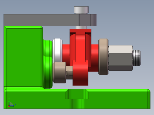 气门摇臂轴支座加工工艺及钻φ3斜孔夹具设计【含三维SolidWorks】左视缩略图