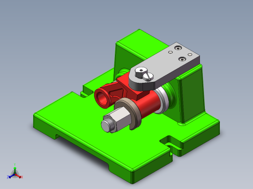 气门摇臂轴支座加工工艺及钻φ3斜孔夹具设计【含三维SolidWorks】正等轴测缩略图