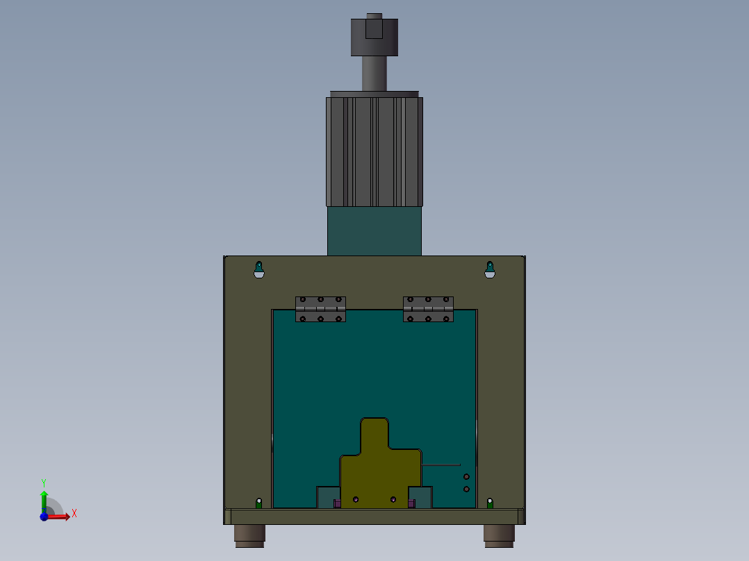 自动冲压成型机方案前视图