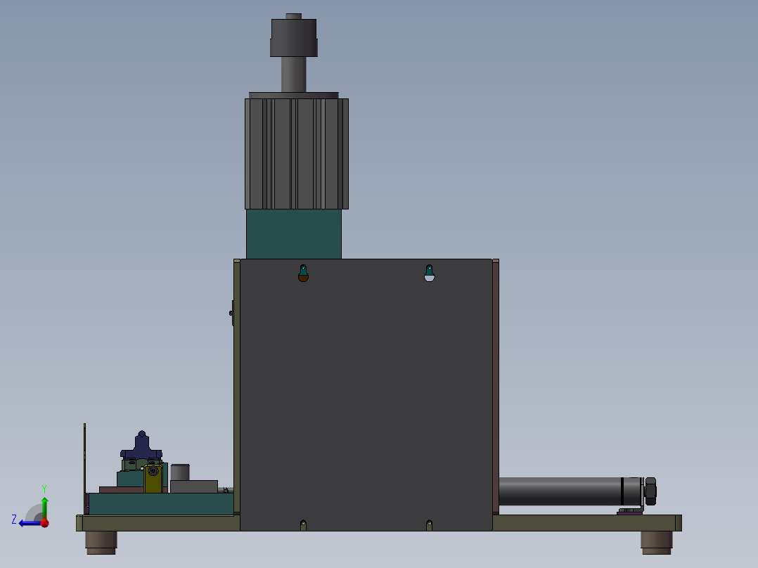 自动冲压成型机方案右视图