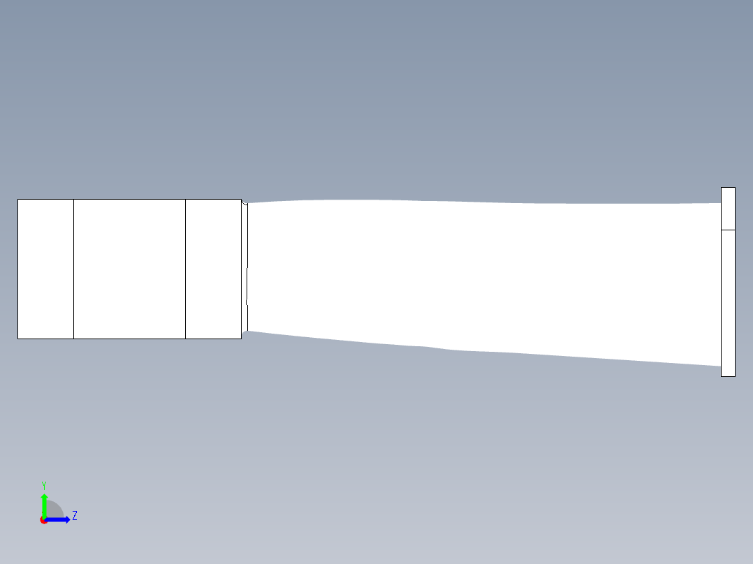 涡轮 叶片 涡扇 (24)左视图