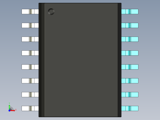 元器件3D封装SOIC16W44前视缩略图