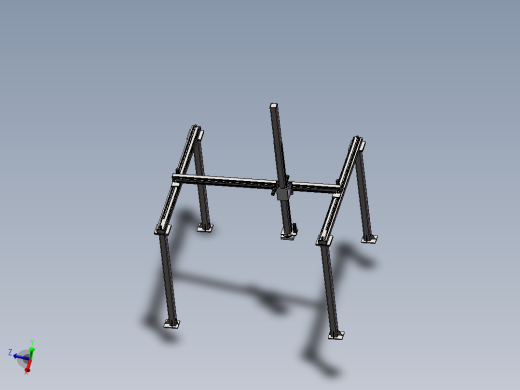 四轴齿轮齿条桁架机械手3d图纸+2d装配图 龙门上下料机械手3d模型