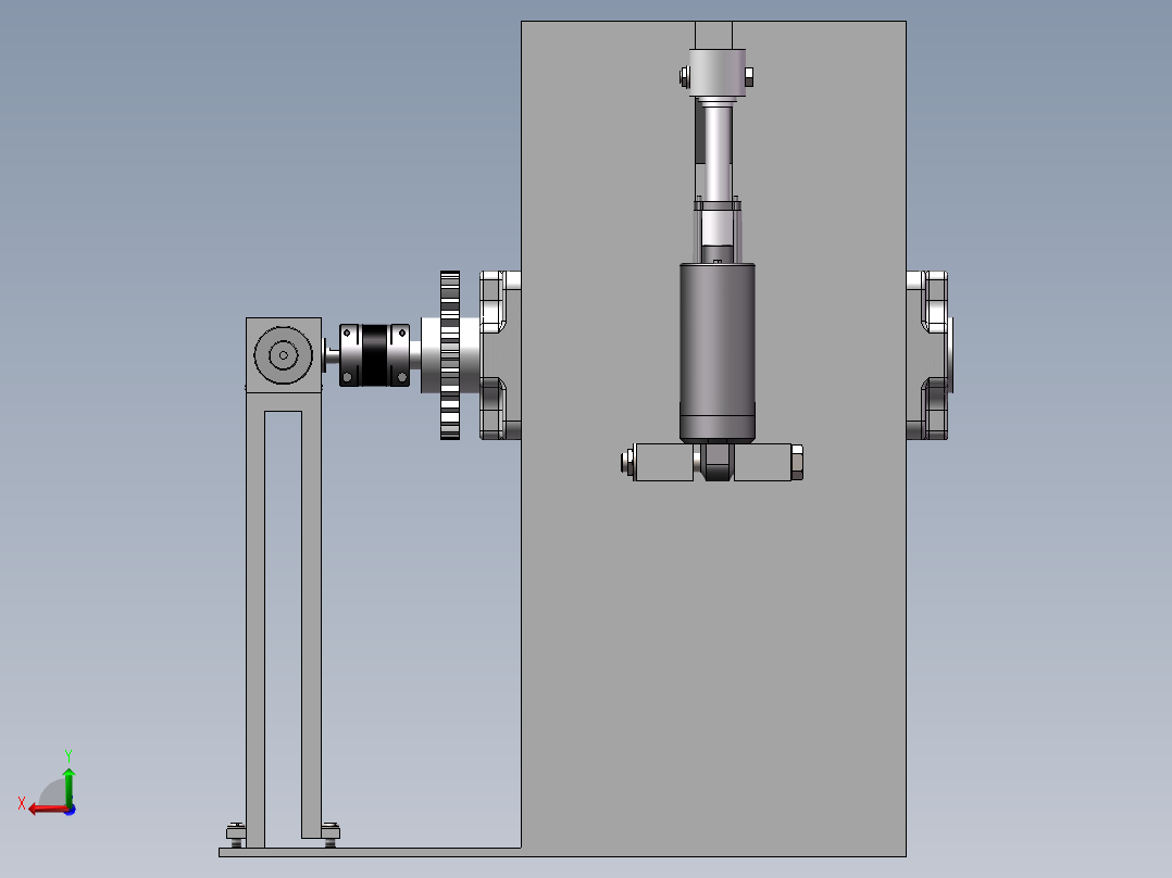 榨汁机装配后视图