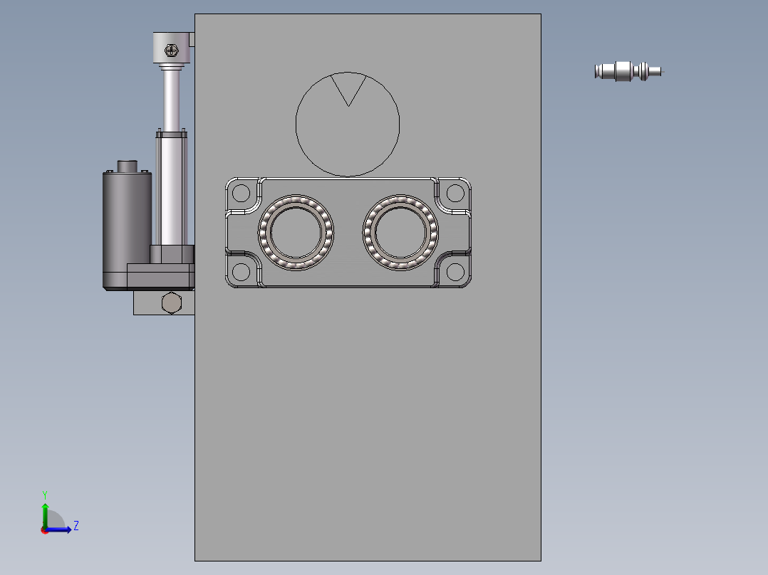 榨汁机装配左视图