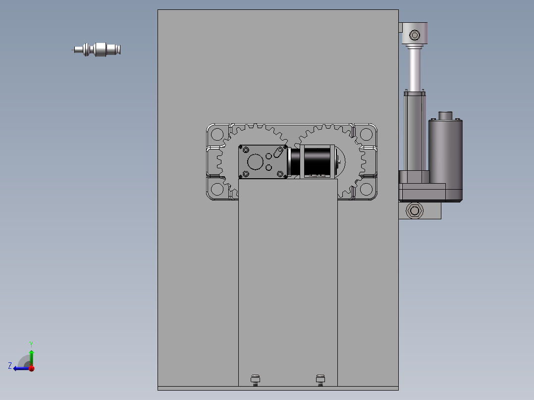 榨汁机装配右视图