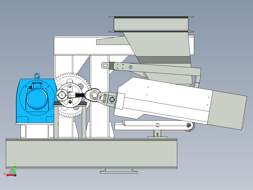 大型窑炉投料机后视图