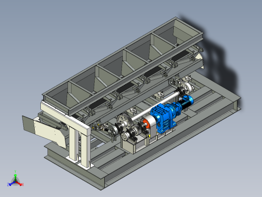 大型窑炉投料机正等轴测缩略图