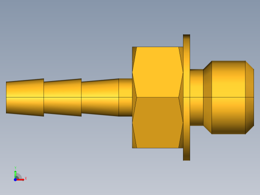 工业通用螺蚊管倒齿式工业硬管接头Male Connector 27-1前视缩略图