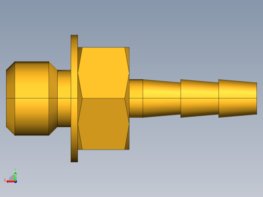 工业通用螺蚊管倒齿式工业硬管接头Male Connector 27-1后视缩略图