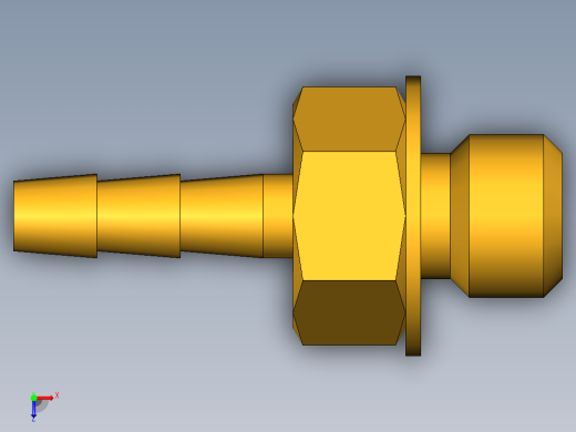工业通用螺蚊管倒齿式工业硬管接头Male Connector 27-1俯视缩略图