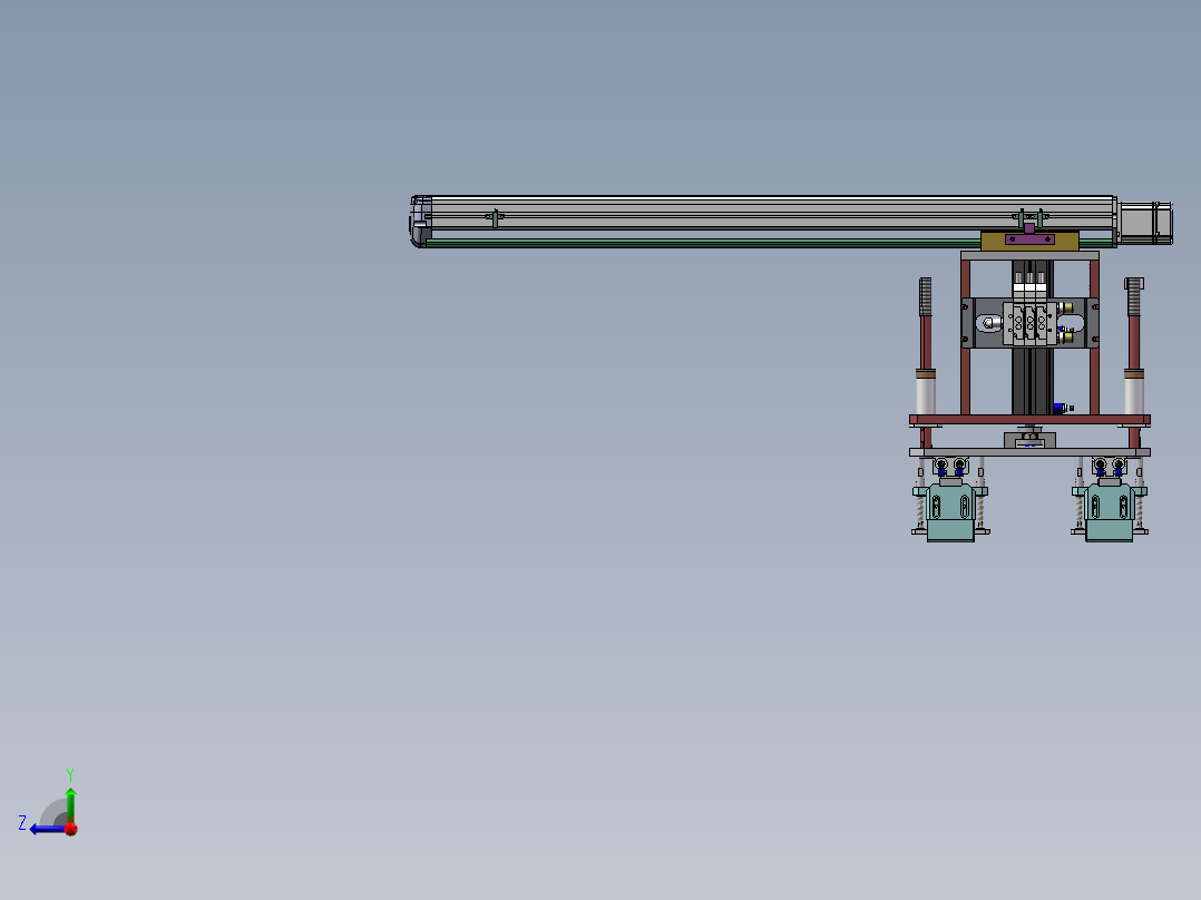 上料夹爪模组右视图