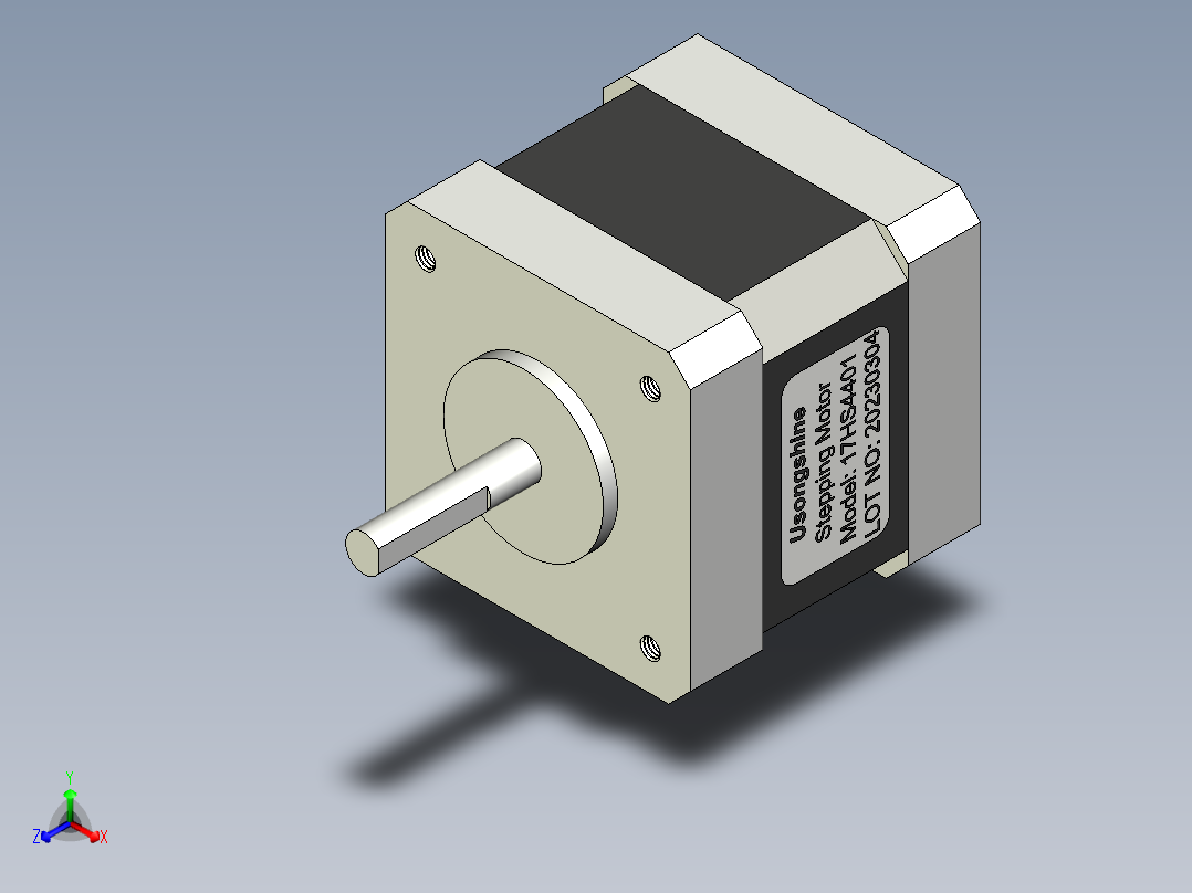 Nema17步进电机2正等轴测图