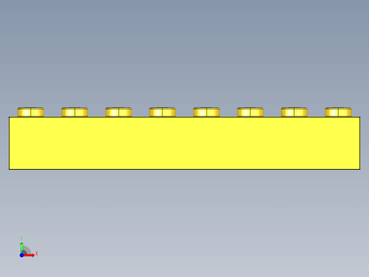 乐高套装 4421基本积木-300824 Bright Yellow Brick 1 x 8.STEP前视缩略图