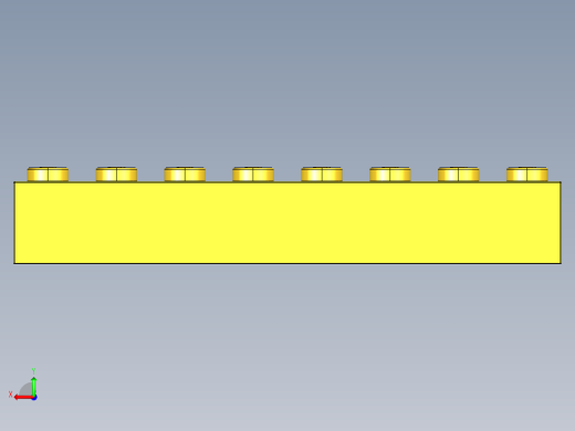 乐高套装 4421基本积木-300824 Bright Yellow Brick 1 x 8.STEP后视缩略图