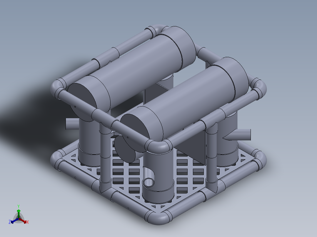 远程水下航行器（RUV）--sw正等轴测图
