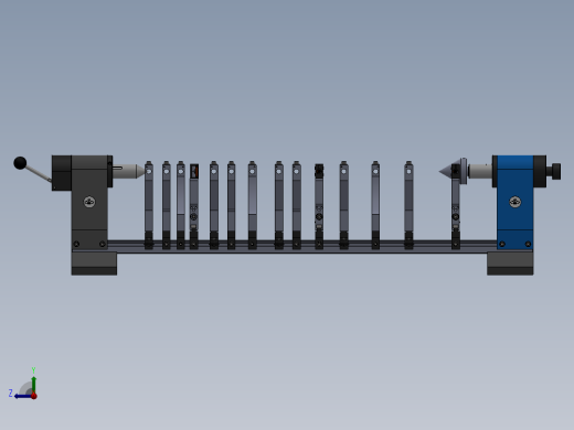 定子跳动检侧机（sw18可编辑+工程图）右视缩略图