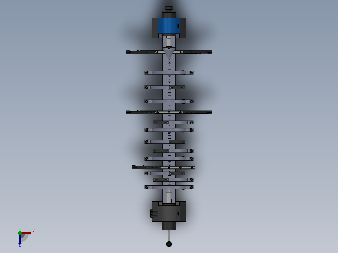 定子跳动检侧机（sw18可编辑+工程图）俯视图
