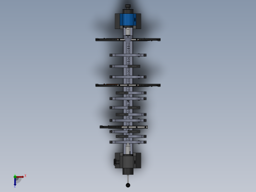 定子跳动检侧机（sw18可编辑+工程图）俯视缩略图