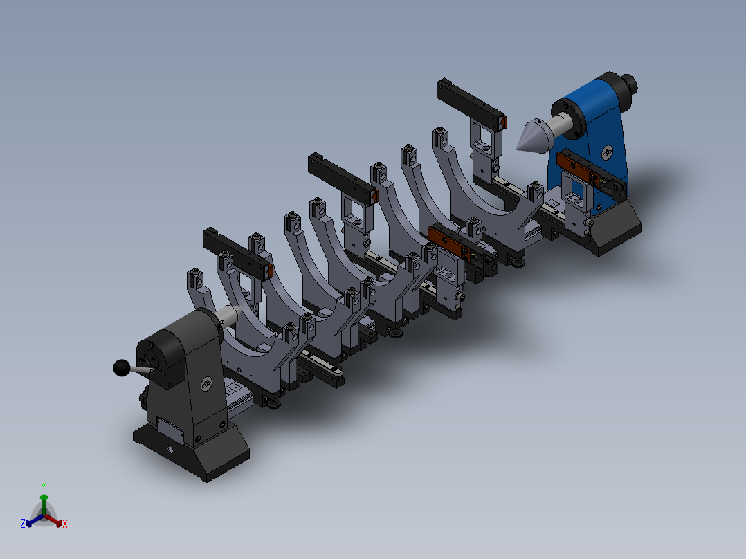 定子跳动检侧机（sw18可编辑+工程图）正等轴测图