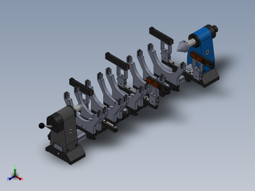 定子跳动检侧机（sw18可编辑+工程图）正等轴测缩略图