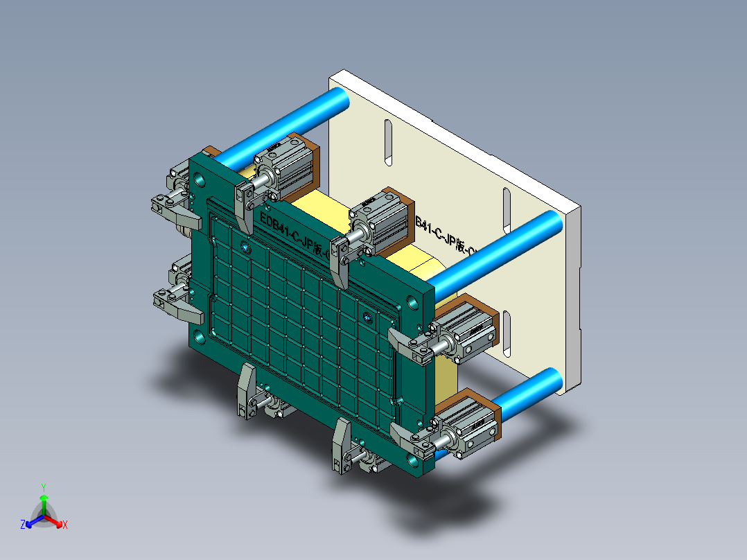 EDB41-C笔记本CNC工装夹具三维模型-JP版-CNC1-181129主视图