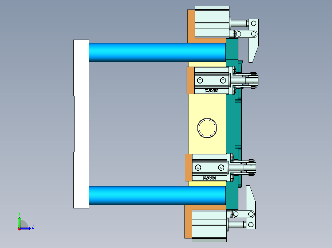 EDB41-C笔记本CNC工装夹具三维模型-JP版-CNC1-181129左视图