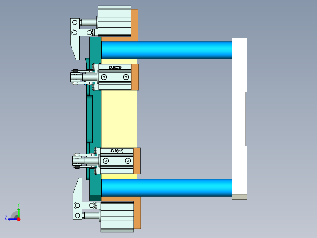 EDB41-C笔记本CNC工装夹具三维模型-JP版-CNC1-181129右视图