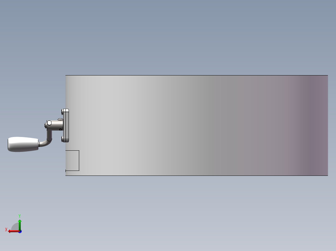手摇粉碎机后视图
