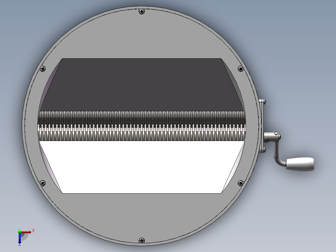 手摇粉碎机俯视图