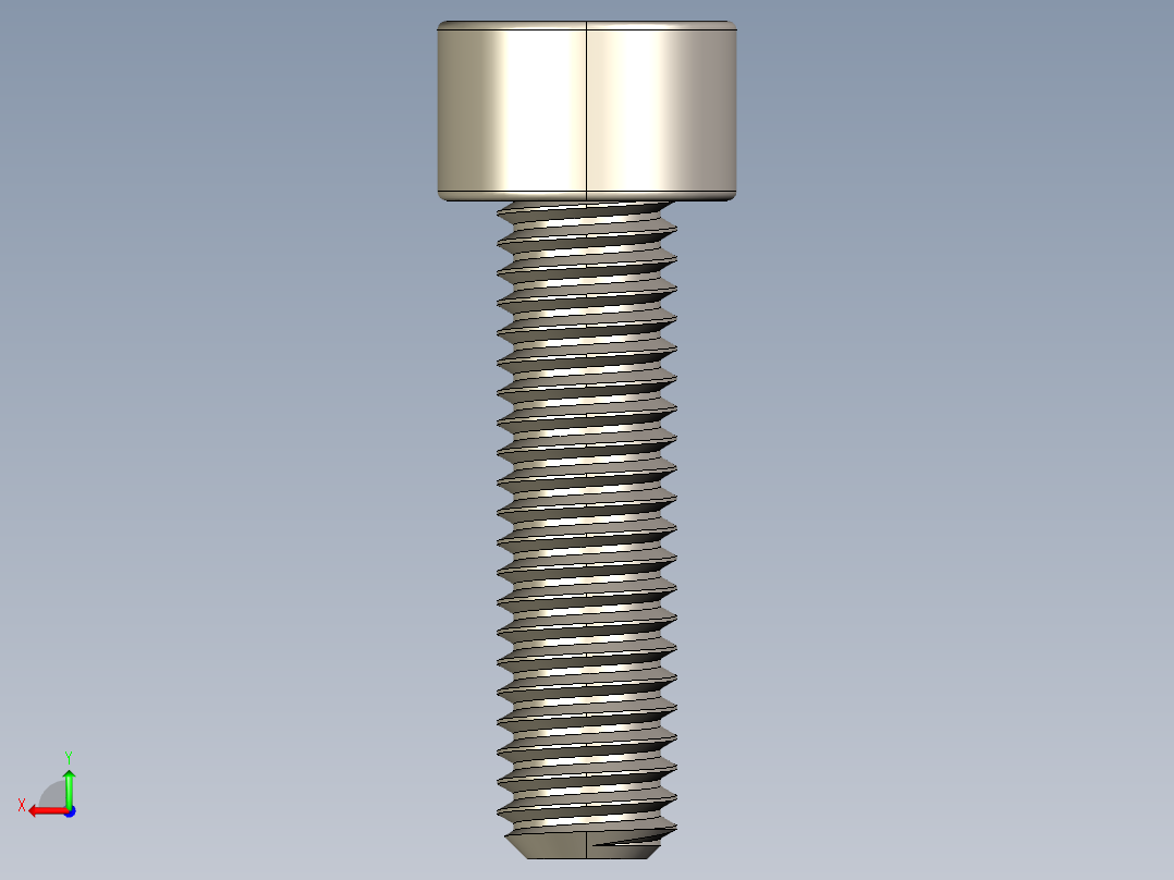 Screw_DIN_912_M6x22F_A2.STEP公制内六角螺钉后视图