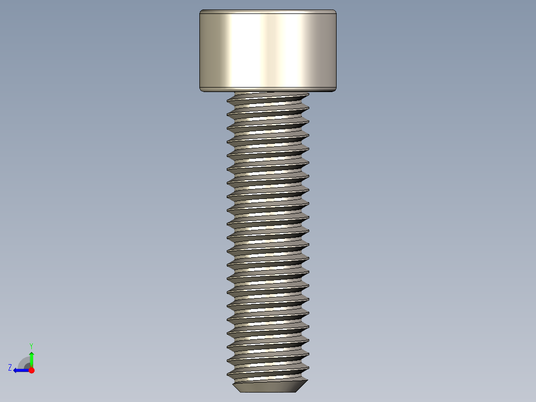 Screw_DIN_912_M6x22F_A2.STEP公制内六角螺钉右视图