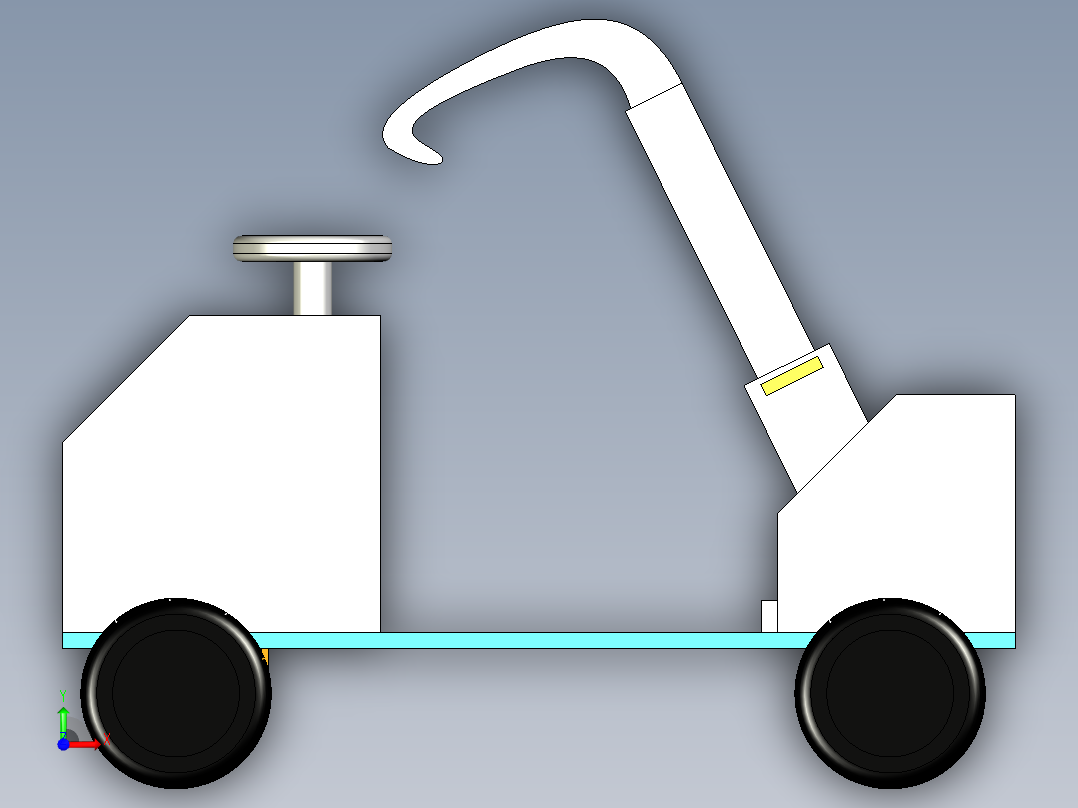 儿童用吊车玩具前视图