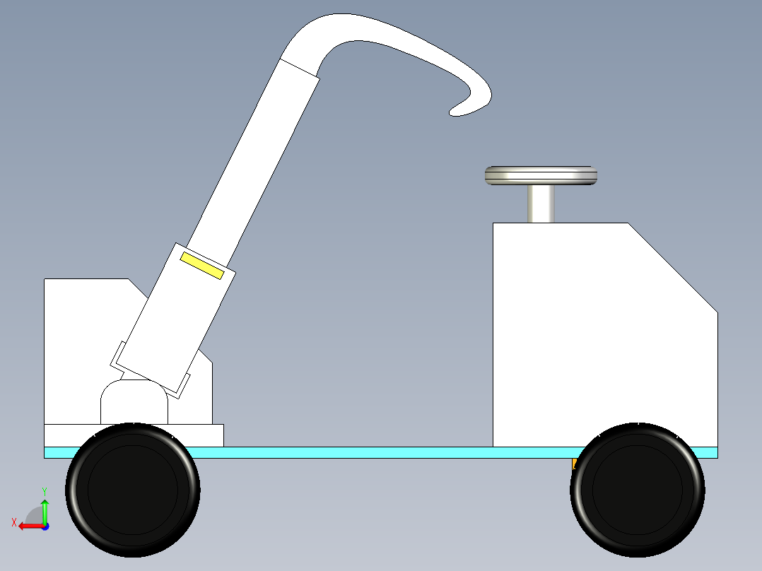 儿童用吊车玩具后视图