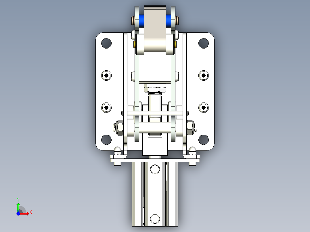重型卧式阻挡器前视图