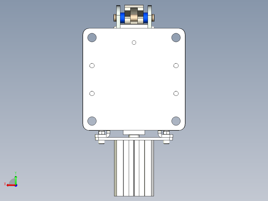 重型卧式阻挡器后视图