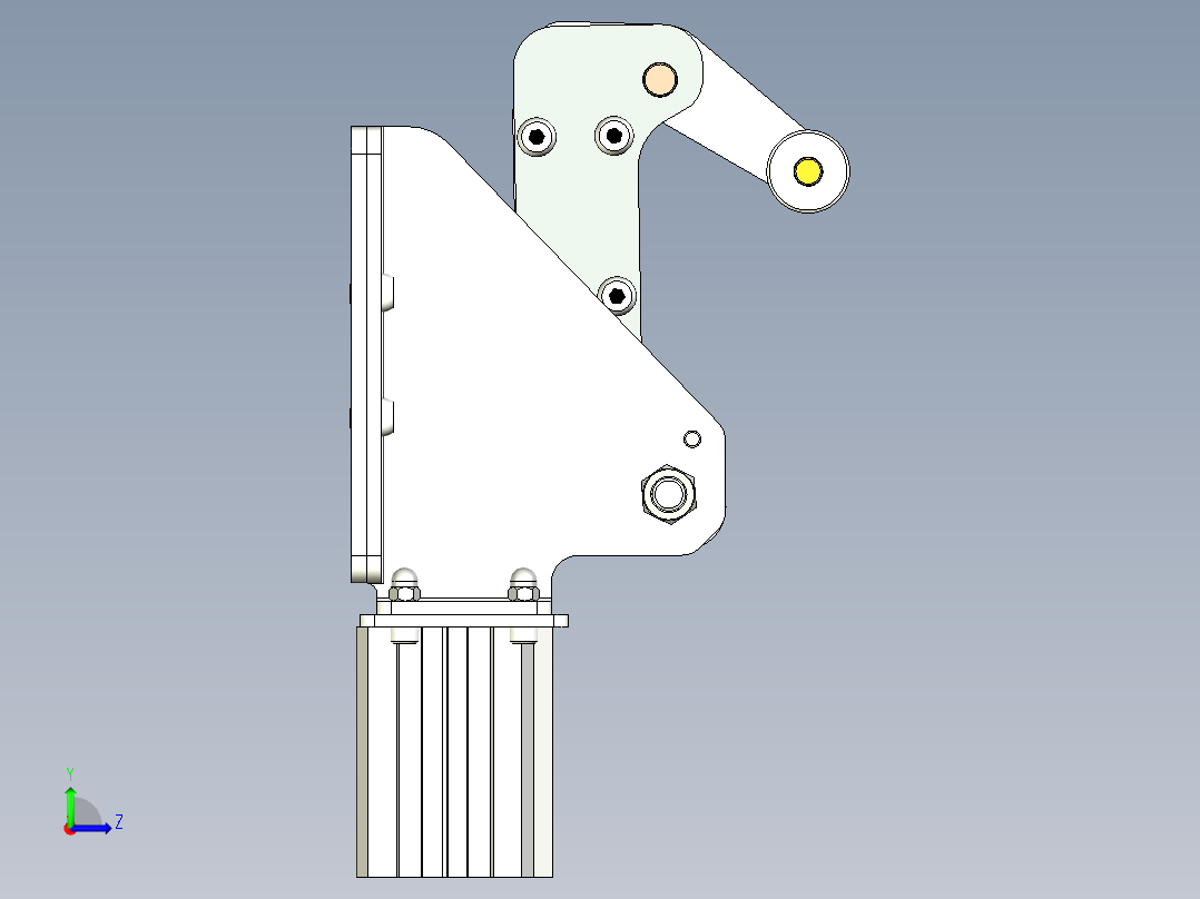 重型卧式阻挡器左视图